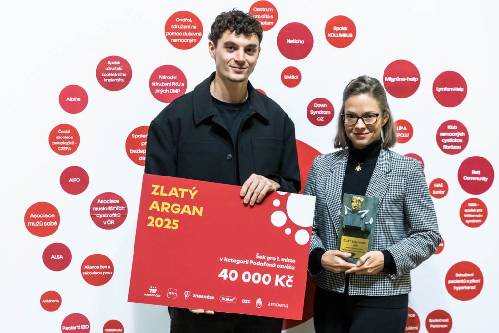 Zlatý Argan 2025 Národní sdružení PKU a jiných DMP fenylketonurie